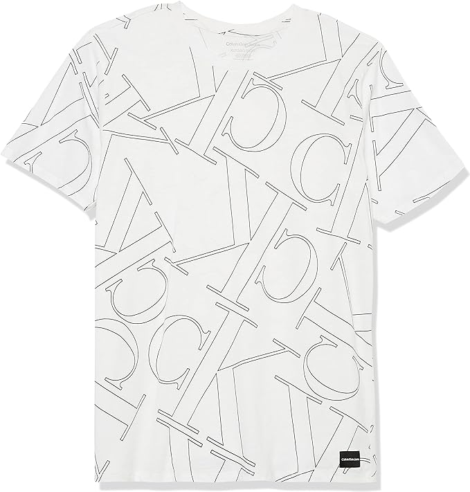 Calvin Klein Boys' Short Sleeve Graphic Crew Neck T-Shirt, Soft, Comfortable, Relaxed Fit