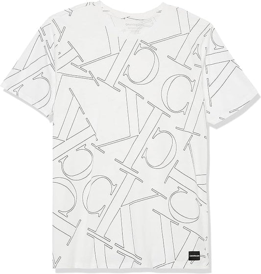 Calvin Klein Boys' Short Sleeve Graphic Crew Neck T-Shirt, Soft, Comfortable, Relaxed Fit